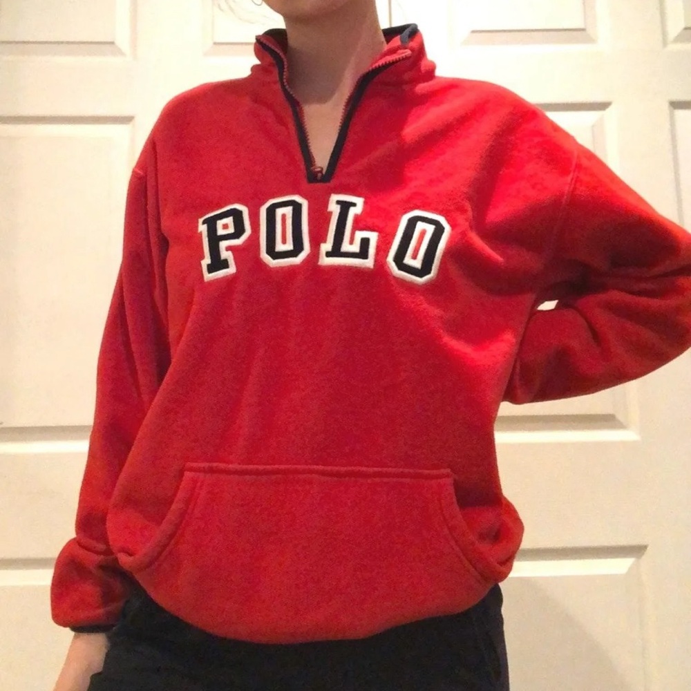 Ralph Lauren Red Fleece Pullover
